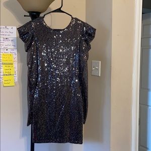 Sequin silver and black dress